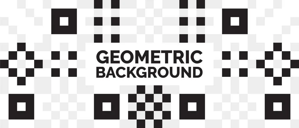 Simple Banner square modules Stock Illustration