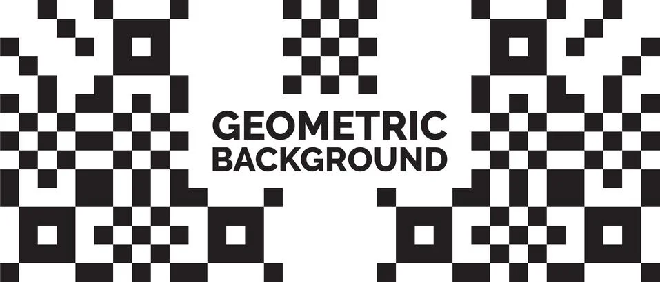 Simple Banner square modules Stock Illustration