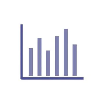 Simple bar chart with blue bars on a white background Stock Illustration