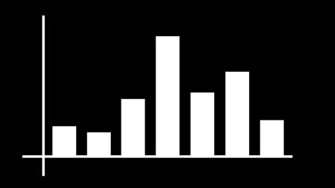 Simple bar chart with a clean minimal design animation Stock Footage 337177081