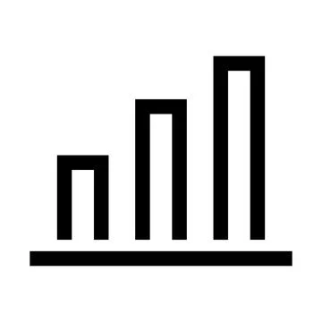 Simple bar chart. Statistical data and analysis. Vector. Stock Illustration