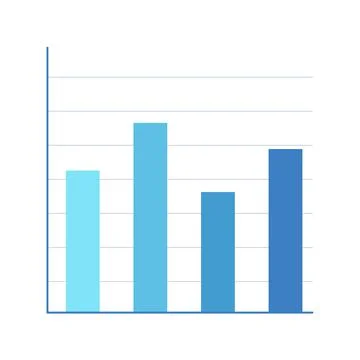 Simple bar chart template for finance presentation Stock Illustration