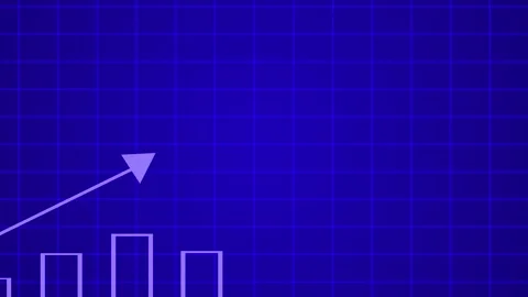 Simple bar chart with an upward arrow growth progress and rising business p.. Stock Footage 337177581