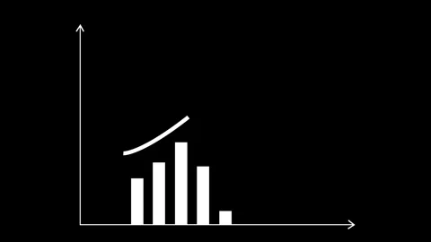 Simple bar chart with an upward trend line growth progress and business suc.. Stock Footage 337177486