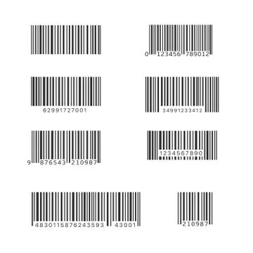 Simple bar code set Stock-Illustration