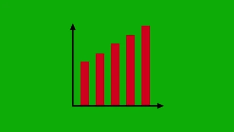 Simple Bar Graph Animation on Green Back... | Stock Video | Pond5