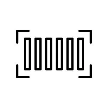 Simple barcode scanning icon. Product code. Vector. Stock-Illustration