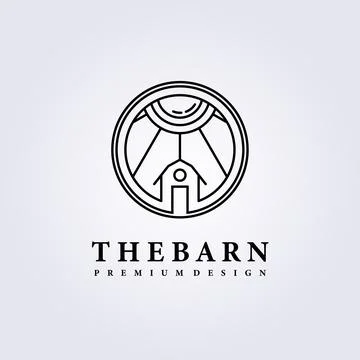 Simple barn rustic modern logo vector illustration icon badge emblem symbol l Stock Illustration