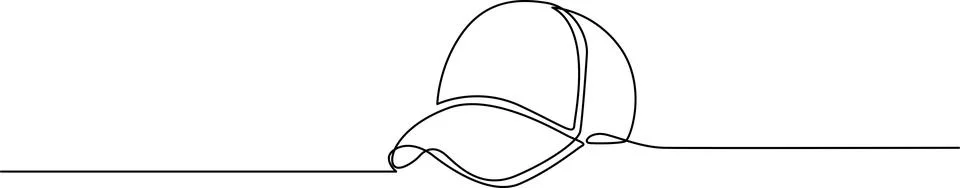 Simple baseball cap tilted on a flat surface Vector Illustrazione stock