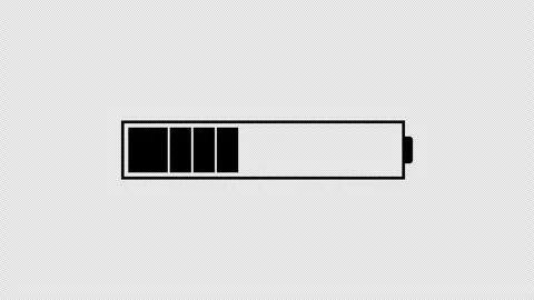 Simple battery animation motion graphic on alpha channel. loading stock ani.. Stock Footage 288810975