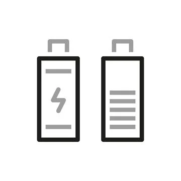 Simple of battery Related Vector Line Icon. Icon for renewable energy, green  Stock Illustration