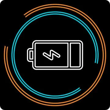 Simple Battery Thin Line Vector Icon Stock-Illustration