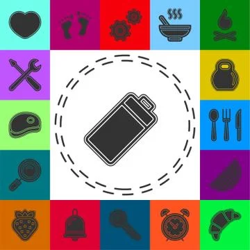 Simple Battery Vector Icon Stock Illustration