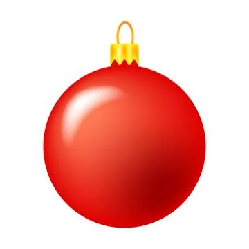 Simple Bauble for christmas tree isolated on white background Stock Illustration