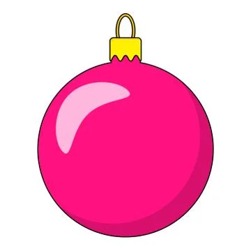 Simple Bauble for christmas tree isolated on white background Stock Illustration