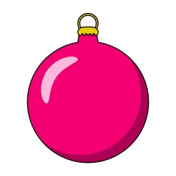 Simple Bauble for christmas tree isolated on white background Stock Illustration