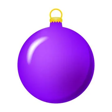 Simple Bauble for christmas tree isolated on white background Stock Illustration