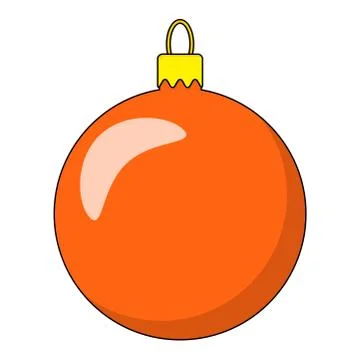 Simple Bauble for christmas tree isolated on white background Stock Illustration