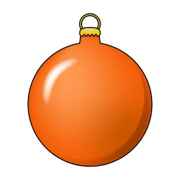 Simple Bauble for christmas tree isolated on white background Stock Illustration