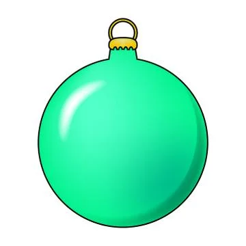 Simple Bauble for christmas tree isolated on white background Stock Illustration