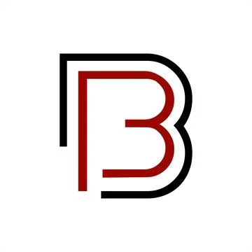 Simple BB, B initials geometric network line and digital data logo Illustrazione stock