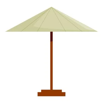 Simple beach umbrella standing providing shade Illustrazione stock