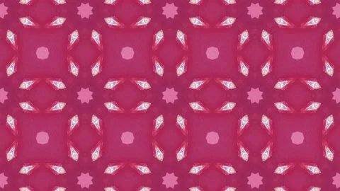 Simple beautiful symmetrical mosaic pattern. seamless loop motion graphic pink Stock Footage 156358906