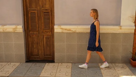 Simple beauty walking Stock Footage 107013612