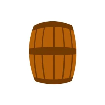 Simple Beer Barel Illustration Stock Illustration