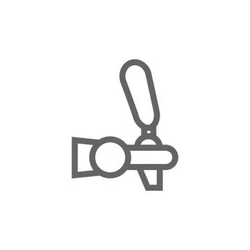 Simple beer tap line icon. Symbol and sign illustration design. Isolated on Stock Illustration