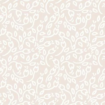 Simple beige flowers seamless pattern. Vector illustration. Illustrazione stock