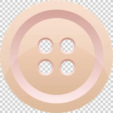 Simple beige sewing button with four holes, commonly used in clothing and c.. Stock Illustration