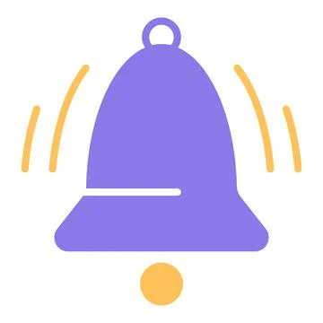 Simple bell icon isolated on white background Stock Illustration