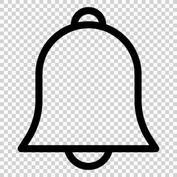 Simple bell icon, notification or announcement, reminder concept 스톡 일러스트