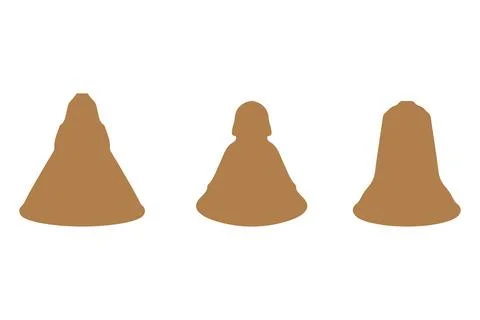 Simple bell illustration design set Stock Illustration