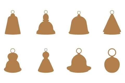 Simple bell illustration design set Stock Illustration