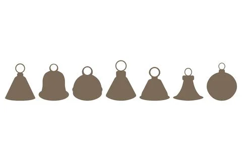 Simple bell illustration design set Stock Illustration