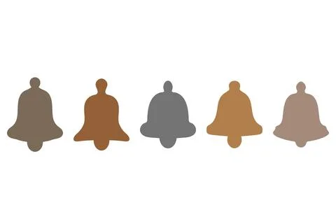Simple bell illustration design set Stock Illustration