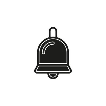 Simple Bell Vector Icon Stock Illustration