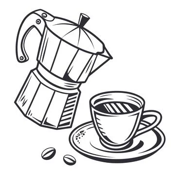 Simple Beverage Cup Outline Vector Icon Design Stock Illustration