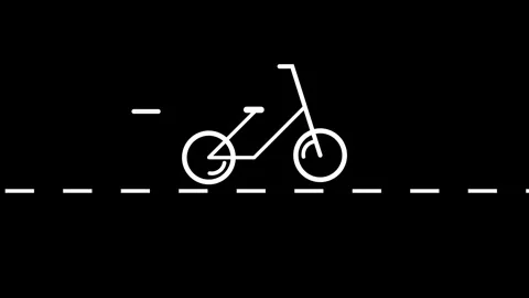 Simple Bicycle icon glyph style design, simple design logotype animation ba.. Stock Footage 258432316