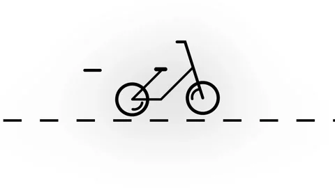 Simple Bicycle icon glyph style design, simple design logotype animation ba.. Stock Footage 258432331