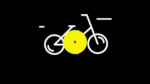 Simple Bicycle icon glyph style design, simple design logotype animation ba.. Stock Footage 258432334