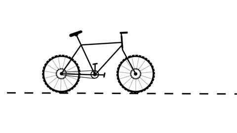 Simple Bicycle icon glyph style design, simple design logotype animation ba.. Stock Footage 305008558