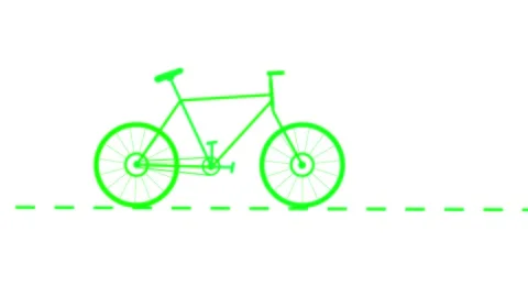 Simple Bicycle icon glyph style design, simple design logotype animation ba.. Stock Footage 305008576