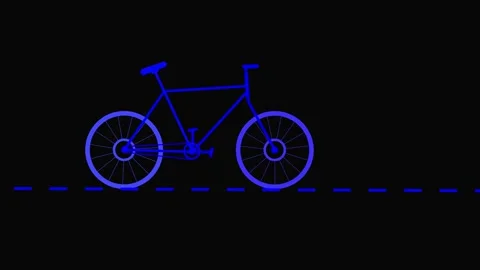 Simple Bicycle icon glyph style design, simple design logotype animation ba.. Stock Footage 305008714