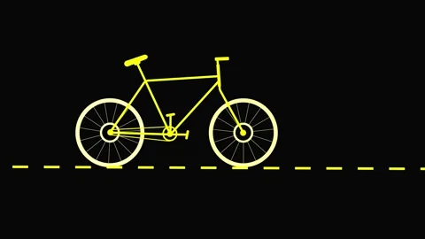 Simple Bicycle icon glyph style design, simple design logotype animation ba.. Stock Footage 305008715