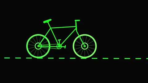 Simple Bicycle icon glyph style design, simple design logotype animation ba.. Stock Footage 305008717