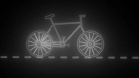 Simple Bicycle icon glyph style design, simple design logotype animation ba.. Stock Footage 305008764