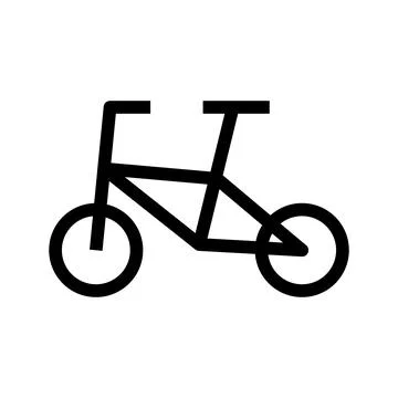 A simple bicycle icon. Vector. Stock Illustration